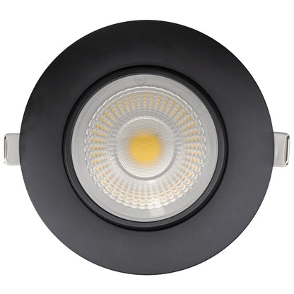 Goodlite G-20008 4" 20W LED Recessed Spotlight Gimbal Round Selectable CCT Black