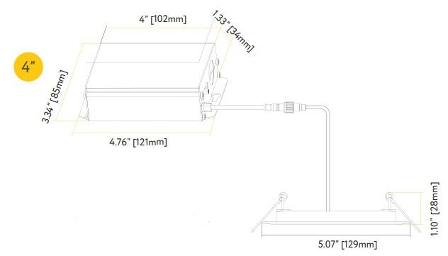 Goodlite G-20221 4" 12W LED Round Recessed Slim Spotlight Selectable CCT