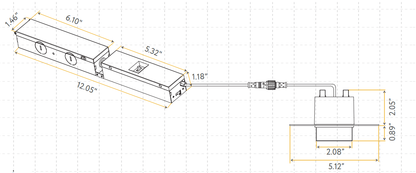 Goodlite G-20463 3″ 15W LED Square Drop Trimless Spotlight Selectable CCT/Wattage