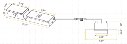 Goodlite G-20464 4″ 20W LED Square Drop Trimless Spotlight Selectable CCT/Wattage