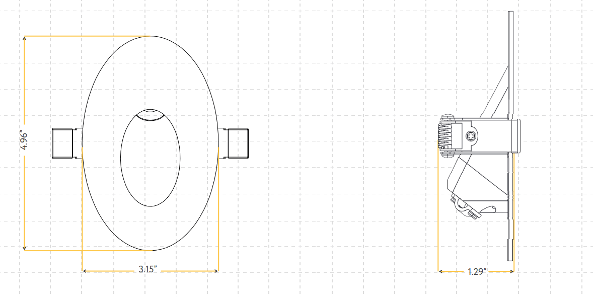 Goodlite G-48210 5W Oval Clip In LED Step Light Selectable CCT