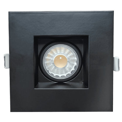 Goodlite G-48363 8W LED 3" Square Regress Gimbal Downlight Selectable CCT Black