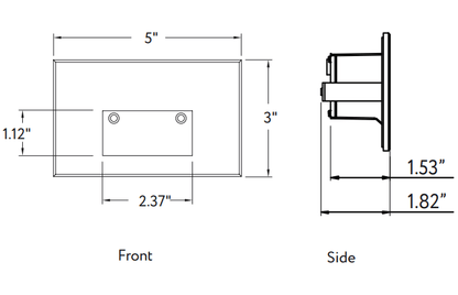 Goodlite G-48538 5W Horizontal Black LED Step Light Selectable CCT