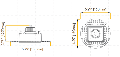 Goodlite G-95620 3″ 8W Square Trimless Gimbaled Spotlight Selectable CCT