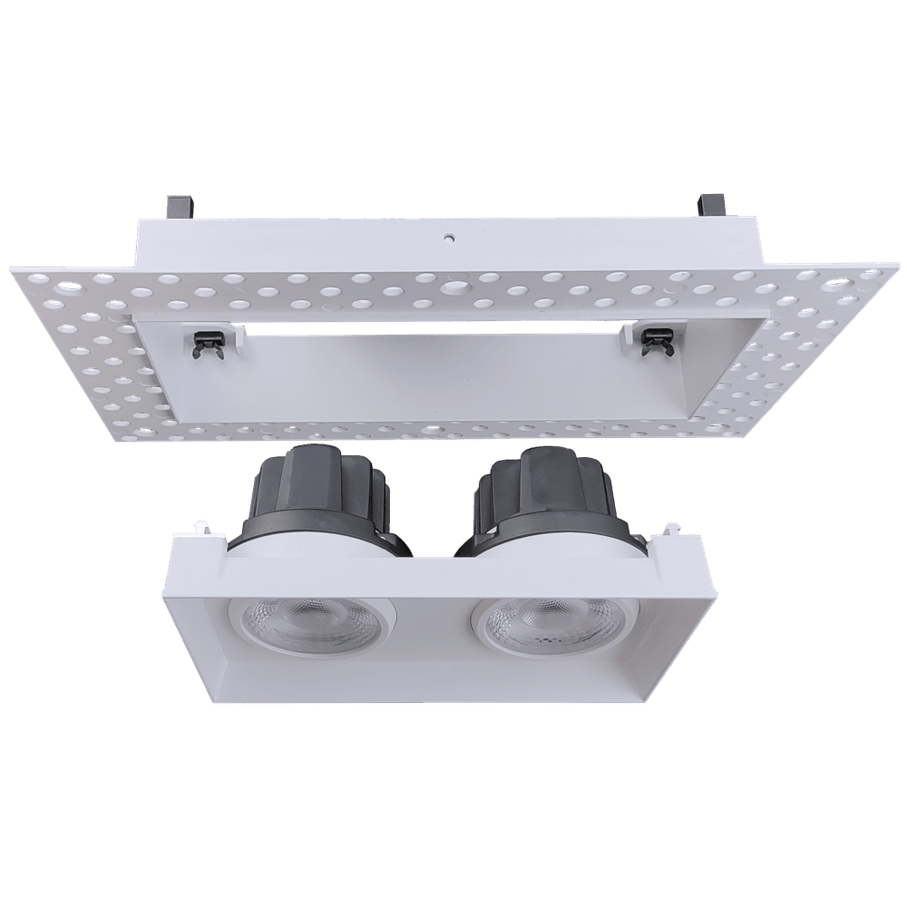 Goodlite G-95624 3.5″ 28W 2 Head Gimbal Trimless Spotlight Selectable CCT