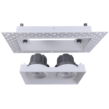 Goodlite G-95624 3.5″ 28W 2 Head Gimbal Trimless Spotlight Selectable CCT