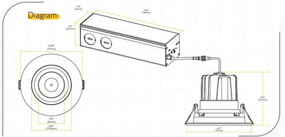 Goodlite Pura G-98725 3.5" 20W LED Round Gimbal Selectable CCT/Wattage