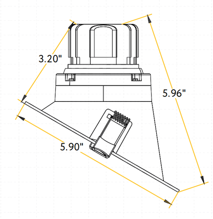 Goodlite Saturn G-26000 3.5″ 14W LED Sloped Ceiling Gimbal Downlight Selectable CCT