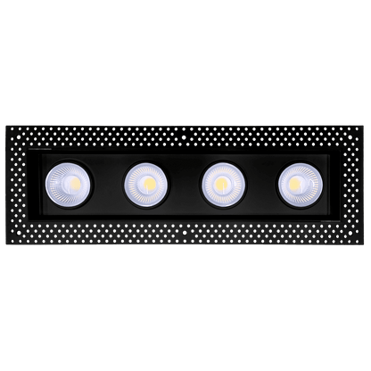 Goodlite Saturn G-99324 4″ 112W 4 Head Trimless LED Gimbal Selectable CCT/Wattage