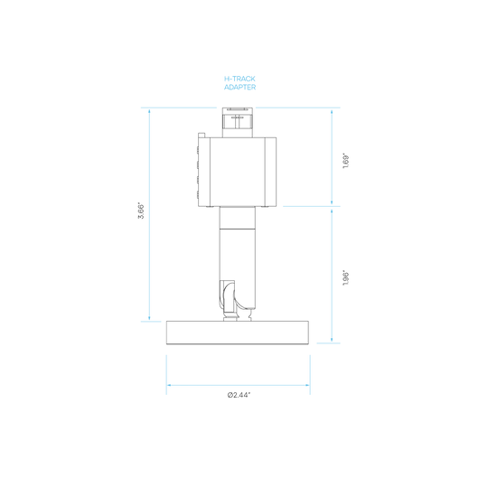 Luxrite 2.5" 15W Cylinder H Track Adapter