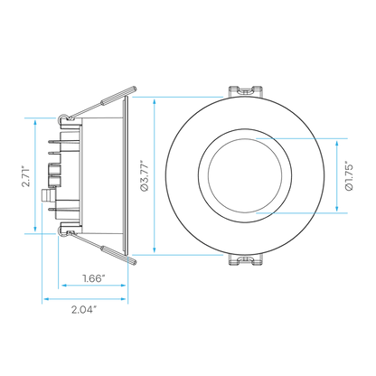 Luxrite LR22630 3" 10W LED Round Regressed Wafer Selectable CCT Hi Lumen