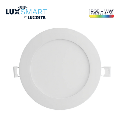 Luxrite LR22740 4" 10.5W LED Round Recessed Slim Wafer Selectable RGBW