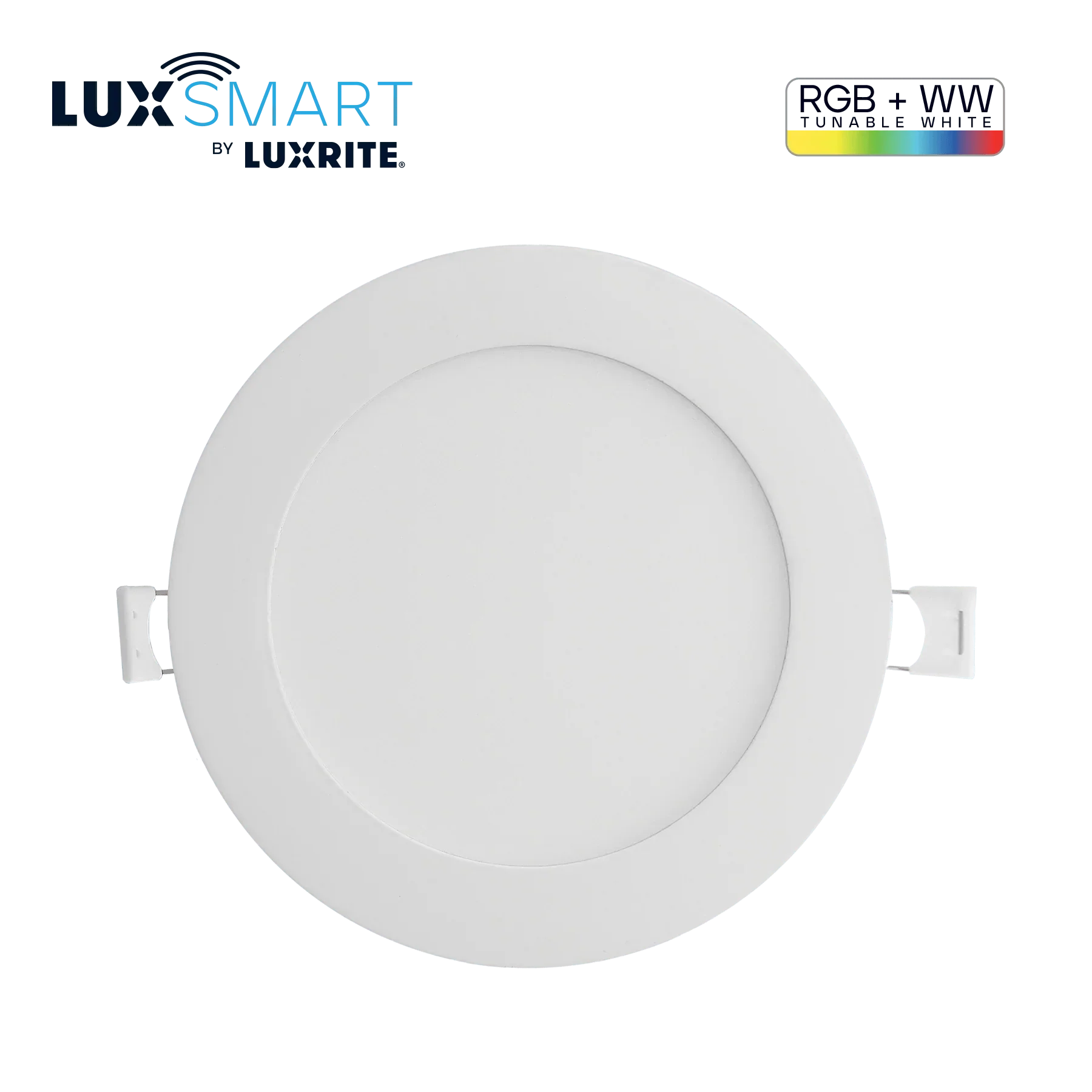 Luxrite LR22745 6" 13W LED Round Recessed Slim Wafer Selectable RGBW