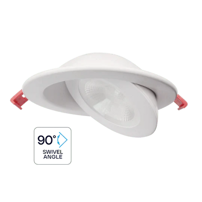 Luxrite LR23217 4" 12W LED Floating Gimbal Selectable CCT