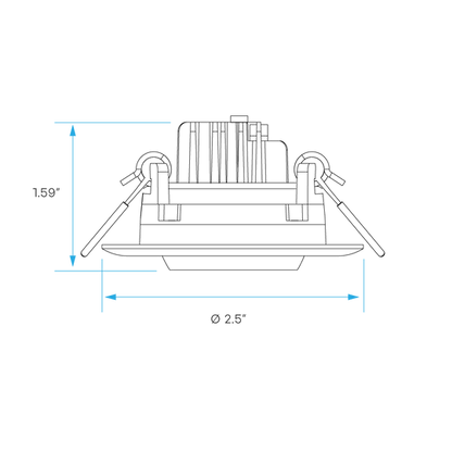 Luxrite LR23236 2" 5W LED Spotlight Gimbal Round Selectable CCT