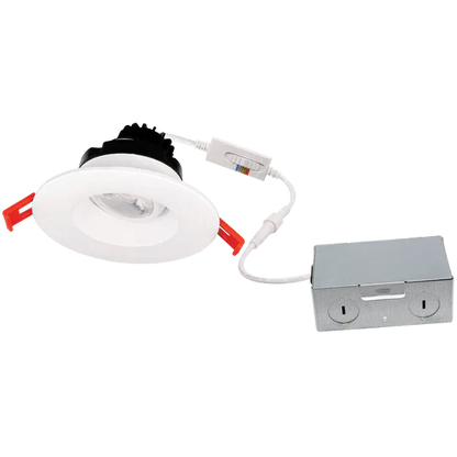 Luxrite LR23268 3" 8W LED Regress Spotlight Gimbal Round Selectable CCT