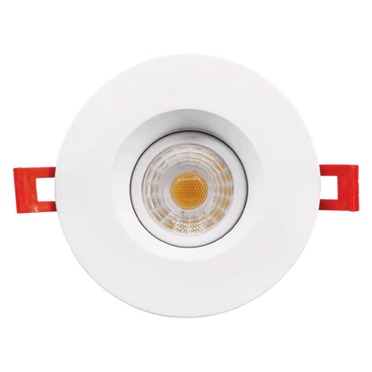 Luxrite LR23268 3" 8W LED Regress Spotlight Gimbal Round Selectable CCT