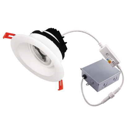 Luxrite LR23269 4" 12W LED Regress Spotlight Gimbal Round Selectable CCT