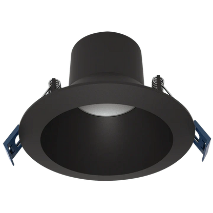 Luxrite LR23326 4" 12W LED Round Regress Spotlight Black Selectable CCT
