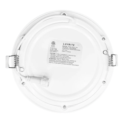 Luxrite LR23745 6" 15W LED Round Recessed Slim Wafer Selectable CCT Hi Output
