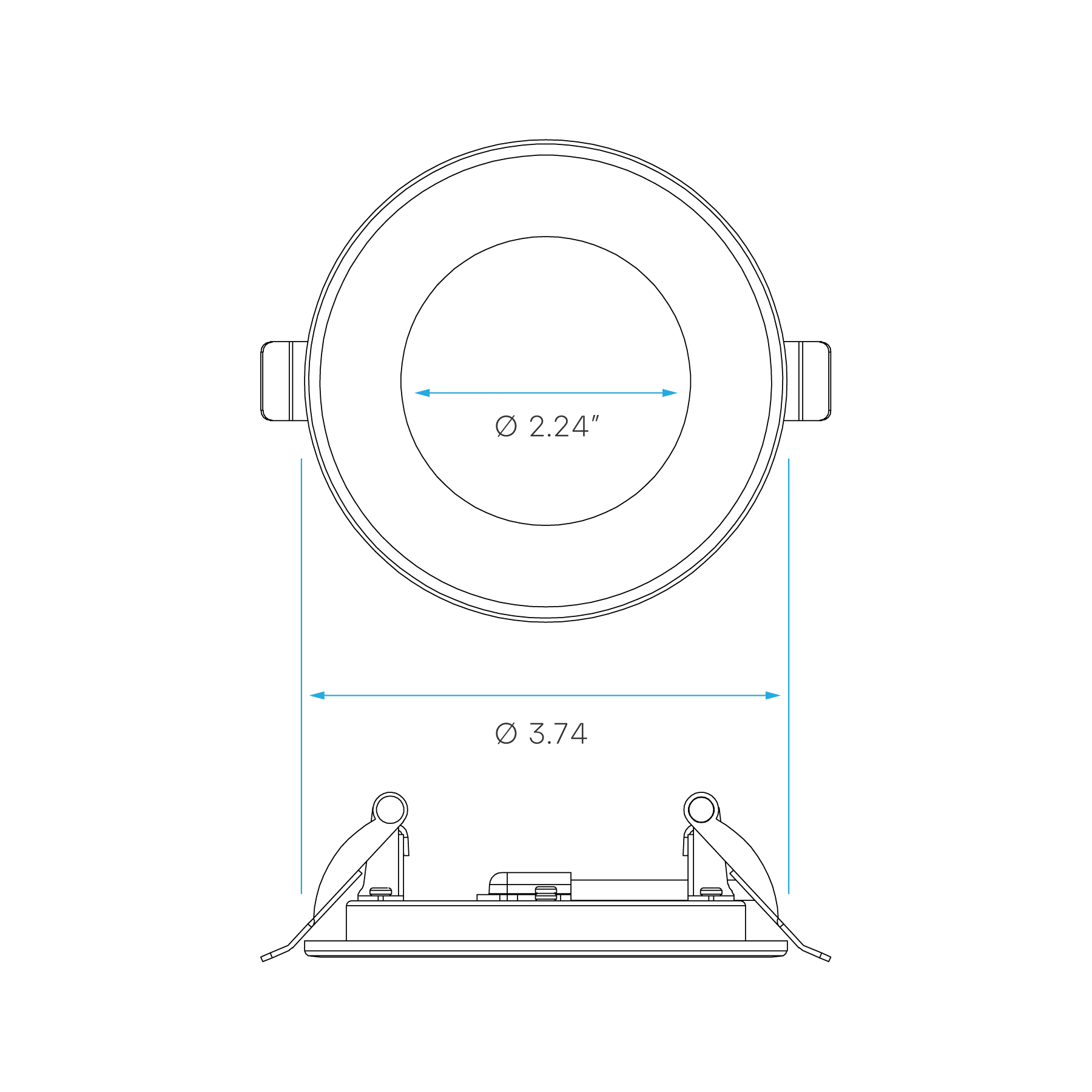 Luxrite LR23478 3" 8W LED Fire Rated Wafer Selectable CCT