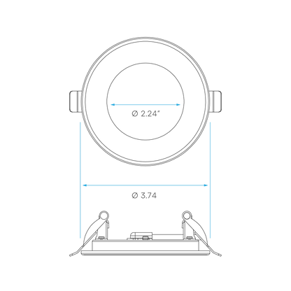 Luxrite LR23478 3" 8W LED Fire Rated Wafer Selectable CCT