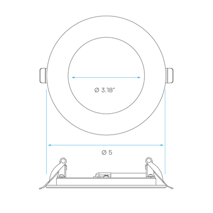 Luxrite LR23480 4" 12W LED Fire Rated Wafer Selectable CCT