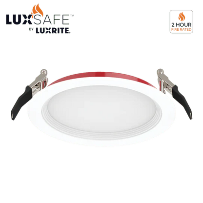 Luxrite LR23493 6" 13W LED Fire Rated Baffle Wafer Selectable CCT