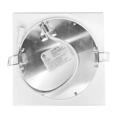 Luxrite LR23764 6" 12W LED Square Recessed Slim Wafer Selectable CCT