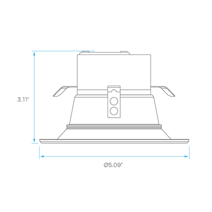 Luxrite LR23790 4" 10W LED Round Baffled Retrofit Selectable CCT