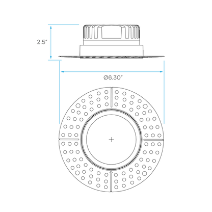 Luxrite LR24929 4" 15W LED Trimless Regressed Spotlight Selectable CCT
