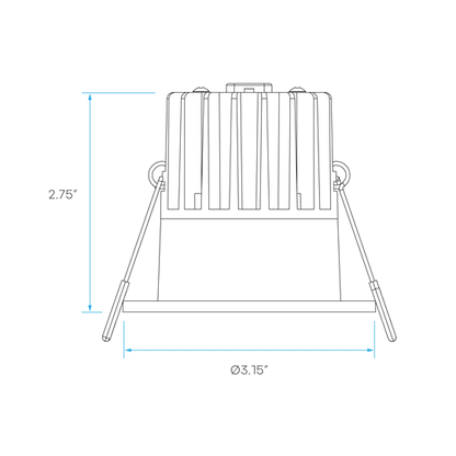 Luxrite LR2503X 2" 8W Regressed Spotlight Selectable CCT