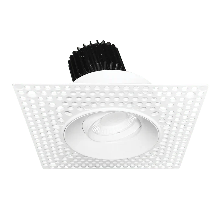 Luxrite LR25433 3" 12W LED Trimless Floating Gimbal Spotlight Selectable CCT