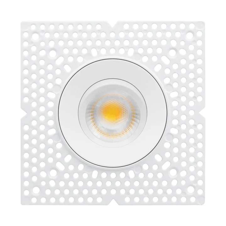 Luxrite LR25433 3" 12W LED Trimless Floating Gimbal Spotlight Selectable CCT