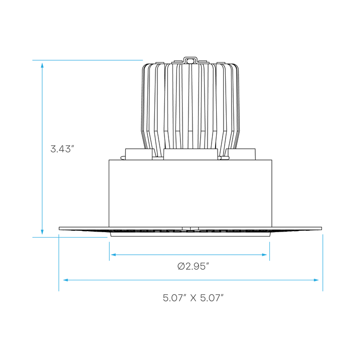 Luxrite LR25433 3" 12W LED Trimless Floating Gimbal Spotlight Selectable CCT