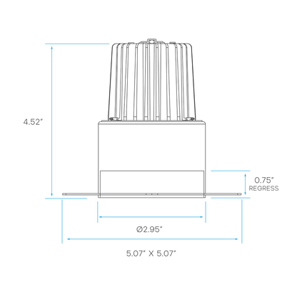 Luxrite LR25436 3" 15W Trimless Regressed Spotlight Selectable CCT