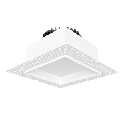 Luxrite LR25439 4" 25W Square Trimless Regressed Spotlight Selectable CCT
