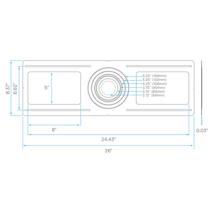 Luxrite LR41006 Round New Construction Mounting Plate 6 Sizes