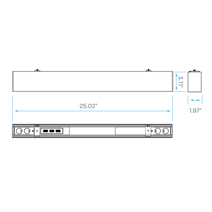 Luxrite LR42610 4FT 50W Architectural Linear Selectable CCT/Wattage