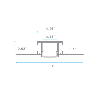 Luxrite LR43090 Recessed LED Tape Mud In Channels .55"