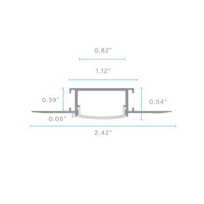 Luxrite LR43100 Recessed LED Tape Mud In Channels .82"