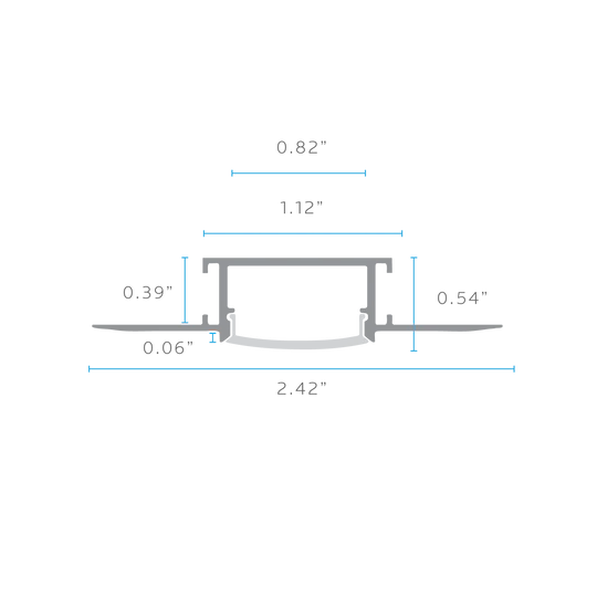 Luxrite LR43100 Recessed LED Tape Mud In Channels .82"