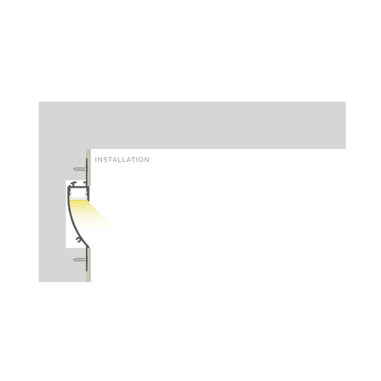 Luxrite LR43140 Wall Washing LED Tape Mud In Channels .54"
