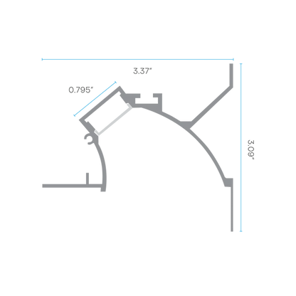 Luxrite LR43350 Wall Washing LED Tape Mud In Channels .79"