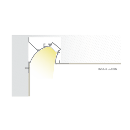 Luxrite LR43350 Wall Washing LED Tape Mud In Channels .79"