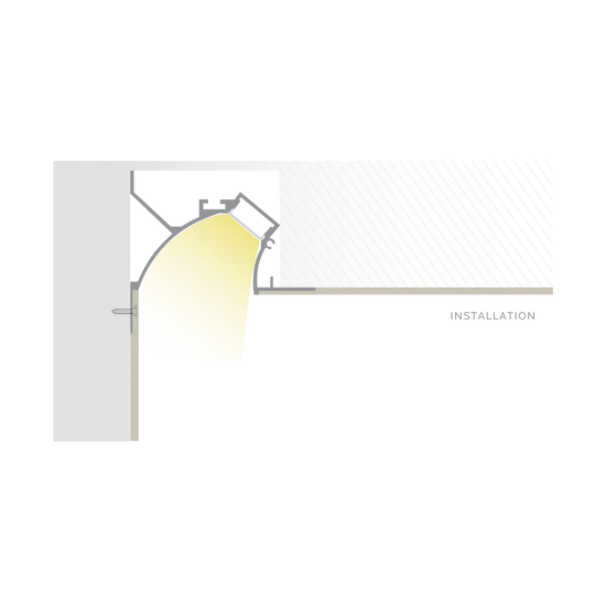 Luxrite LR43350 Wall Washing LED Tape Mud In Channels .79"