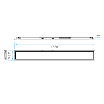 Luxrite Montauk LR24283 6" X 4' Linear Backlit Panel Selectable CCT/Wattage