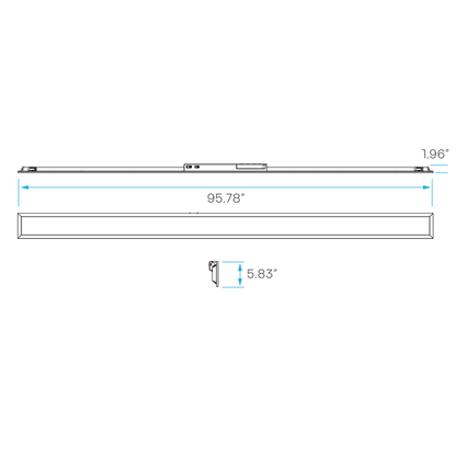 Luxrite Montauk LR24285 6" X 8' Linear Backlit Panel Selectable CCT/Wattage