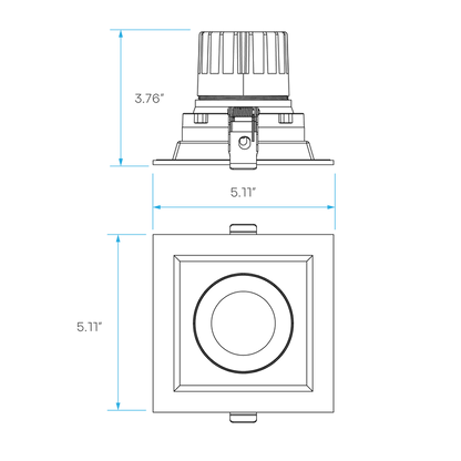 Luxrite Omni LR32191 4" 15W LED Recessed Gimbal Selectable CCT