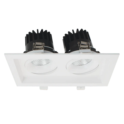 Luxrite Omni LR32192 4" 30W LED Recessed 2 Head Gimbal Selectable CCT